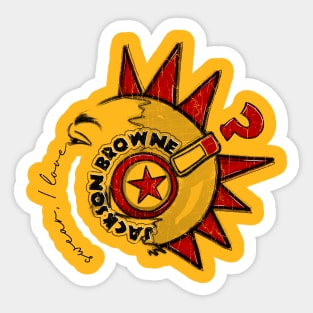 I Love Jackson Browne 2Tone Sticker